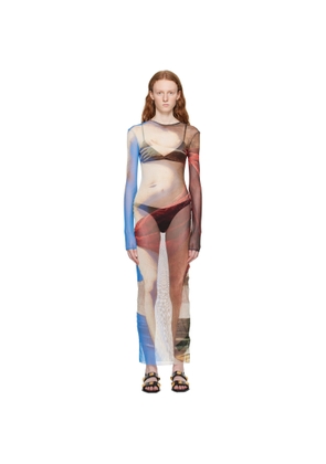 BALMAIN Beige Trompe-L'œil Maxi Dress