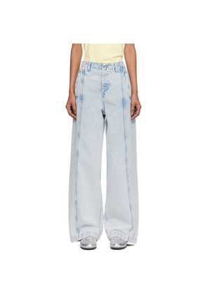 YMC Blue Displaced Seam Jeans