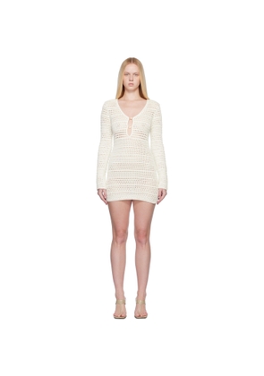 AMIRI White Crochet Minidress