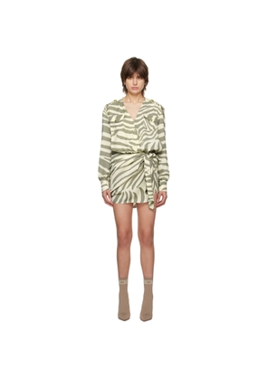 BALMAIN Beige Zebra Minidress