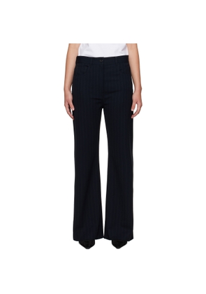 Acne Studios Navy Pinstripe Trousers