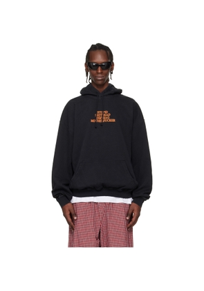 VETEMENTS Black 'MF' Hoodie
