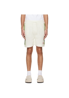 Casablanca Off-White Stripe Crochet Shorts