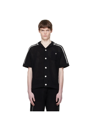 Casablanca Black Short Sleeve Mesh Shirt