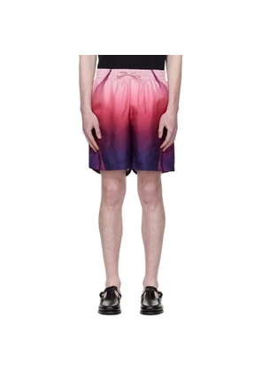 Casablanca Pink Gradient Silk Shorts