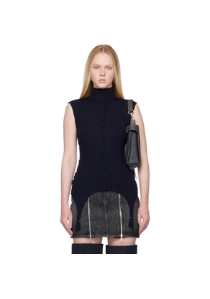 Jean Paul Gaultier Navy 'The Garter Waistcoat' Sweater Vest