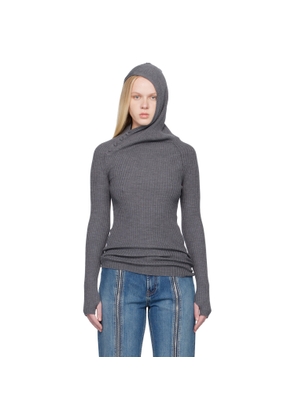 Jean Paul Gaultier Gray Asymmetric Hoodie