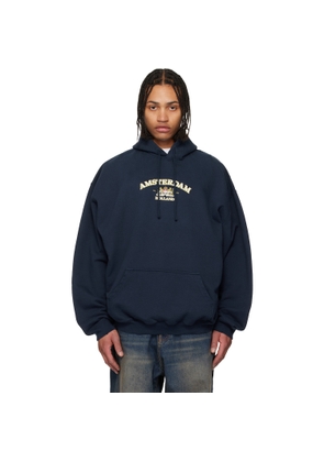 VETEMENTS Navy Holland Tourist Hoodie