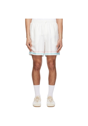 Casablanca White Dance Joy Silk Shorts