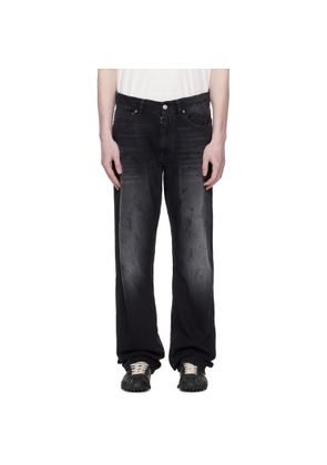 MM6 Maison Margiela Black Straight-Leg Jeans