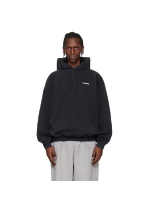 VETEMENTS Black Iconic Logo Hoodie