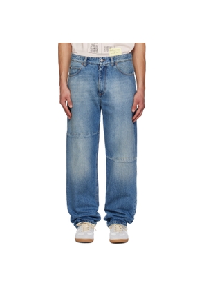 MM6 Maison Margiela Blue Straight-Leg Jeans