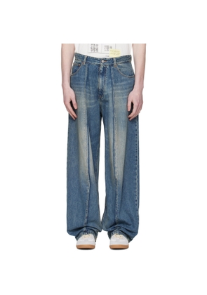 MM6 Maison Margiela Blue Wide-Leg Jeans