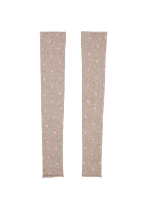 Ashley Williams Beige Knit Arm Warmers