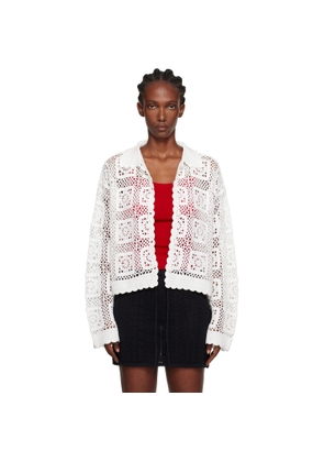 Holzweiler White Rosie Crochet Cardigan