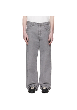 MM6 Maison Margiela Gray Faded Canvas Jeans