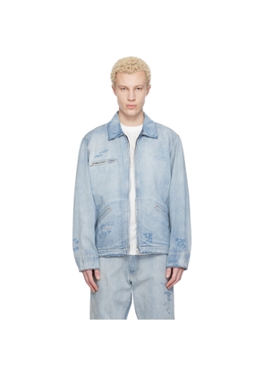 MM6 Maison Margiela Blue Sportsjacket Denim Jackets