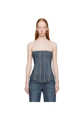 Miaou Blue Libra Denim Corset