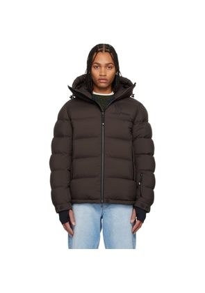 Moncler Grenoble Brown Isorno Hooded Down Ski Jacket