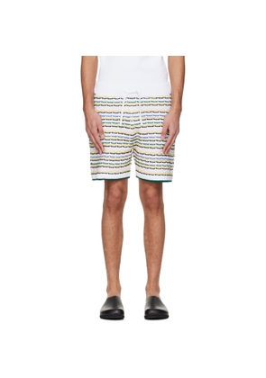 Casablanca White Tuck Stitch Shorts