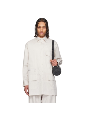 Y-3 Taupe LS Chapea Shirt
