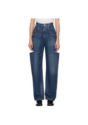 Maison Margiela Blue Cut-Out Jeans