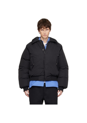Seventh Black Nylon Aero Bomber Jacket