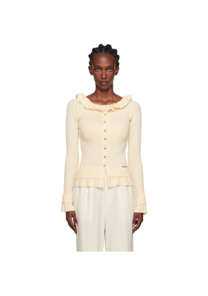 Holzweiler Beige Ripple Cardigan