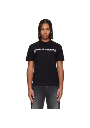 Moncler Grenoble Black Logo Cotton T-shirt