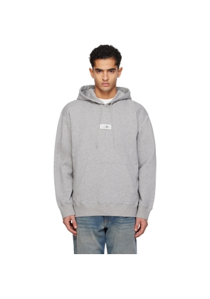 MM6 Maison Margiela Gray Logo Patch Hoodie