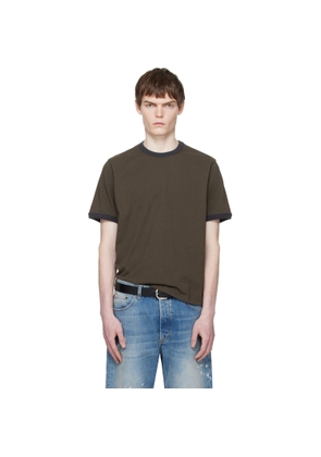 JEANERICA Brown Ringer T-shirt
