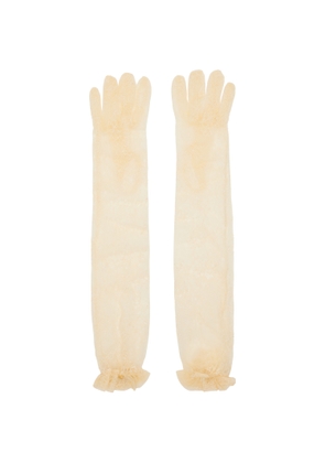 Valentino Garavani Off-White Lace Gloves