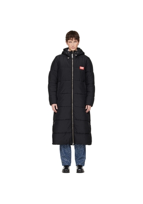 Charles Jeffrey LOVERBOY Black Long Bunny Puffer Coat