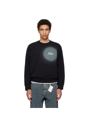 MM6 Maison Margiela Black Spray Print Sweatshirt