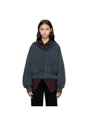 Acne Studios Blue Zipper Hoodie
