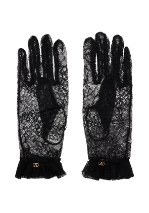 Valentino Garavani Black VLogo Signature Lace Gloves