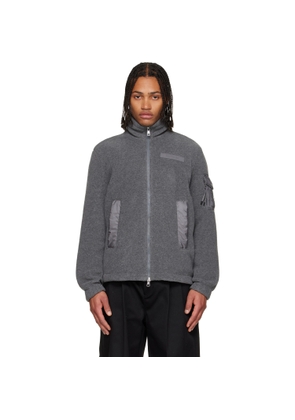 Moncler Gray Zip Up Jacket