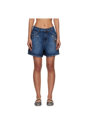 Marc Jacobs Blue Grommet Denim Shorts