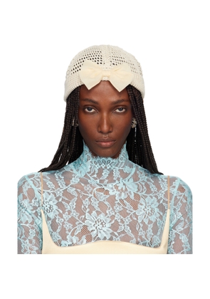 Valentino Garavani Off-White Cotton Beanie