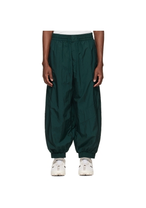 Y-3 Green Raw Edge 3 Stripes Nylon Shell Track Pants