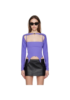 Miaou Purple Phoenix Long Sleeve T-Shirt
