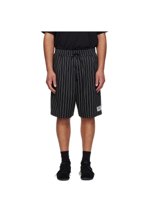 Y-3 Black Mesh Pinstripe Shorts