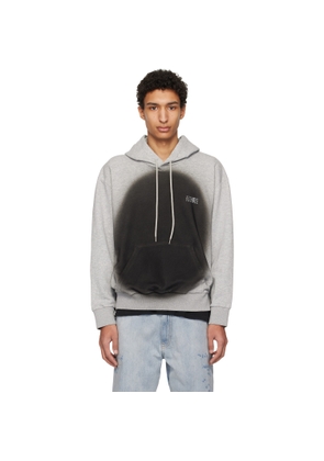 MM6 Maison Margiela Gray Spray Print Hoodie