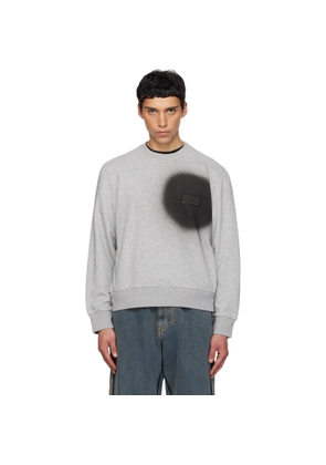 MM6 Maison Margiela Gray Spray Print Sweatshirt