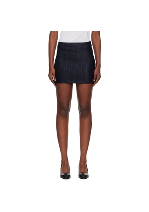 OUR LEGACY Navy Pinstripe Miniskirt