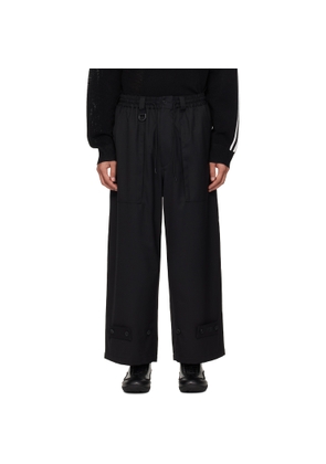 Y-3 Black Sport Uniform Wide Leg Trousers