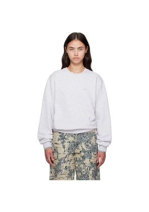 Acne Studios Gray Crew Neck Fleece Sweatshirt
