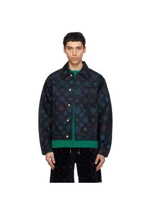 Casablanca Navy Heatmap Denim Jacket
