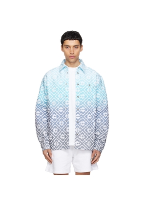 Casablanca Blue Monogram Gradient Jacquard Jacket
