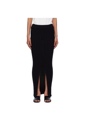 Baserange Black Macau Midi Skirt
